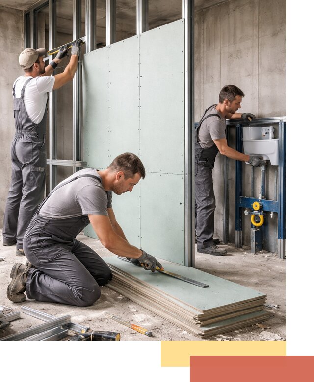 Монтаж и ремонт сантехнических перегородок в Йошкар-Оле