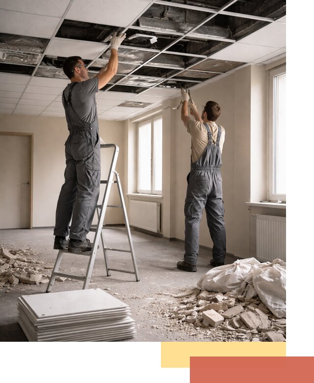 Демонтаж потолков Армстронг профессионально в Йошкар-Оле