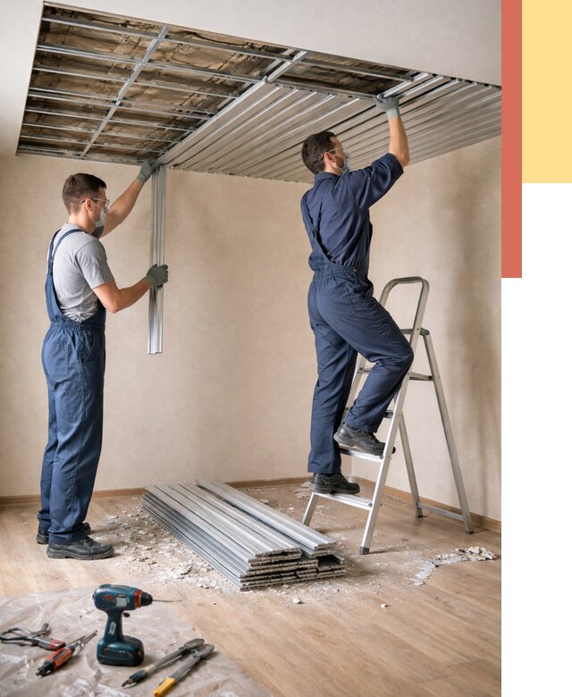 Демонтаж реечного потолка в Йошкар-Оле от 4602 руб. быстро и недорого | ОТДЕЛОЧНИК-Шкр