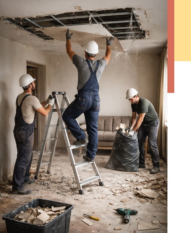 Демонтаж гипсокартонного потолка в Йошкар-Оле от 429 руб. за м2 — ОТДЕЛОЧНИК-Шкр