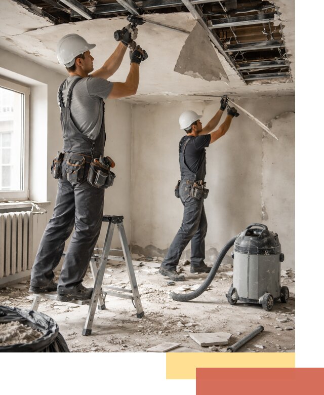 Демонтаж гипсокартонного потолка в Йошкар-Оле быстро и аккуратно