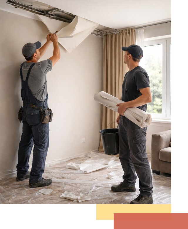 Демонтаж натяжного потолка в Йошкар-Оле быстро и аккуратно