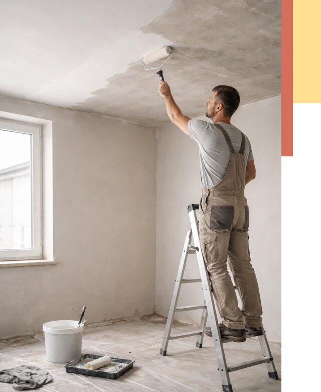 Грунтовка потолка в Йошкар-Оле от 2557 руб. — быстро и недорого | ОТДЕЛОЧНИК-Шкр