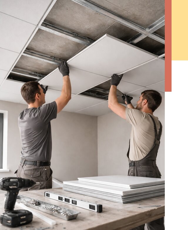 Монтаж кассетного потолка в Йошкар-Оле от 4602 руб/м2 — установка и сборка | ОТДЕЛОЧНИК-Шкр