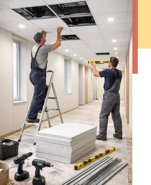 Ремонт потолка Армстронг в Йошкар-Оле от 4602 руб. — быстро и недорого | ОТДЕЛОЧНИК-Шкр