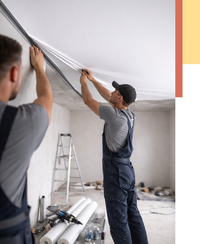 Монтаж матового натяжного потолка в Йошкар-Оле от 4602 руб./м² — быстро и недорого | ОТДЕЛОЧНИК-Шкр