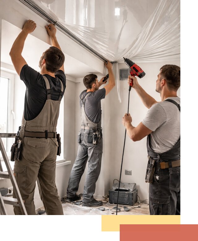 Монтаж глянцевого натяжного потолка в Йошкар-Оле быстро и качественно