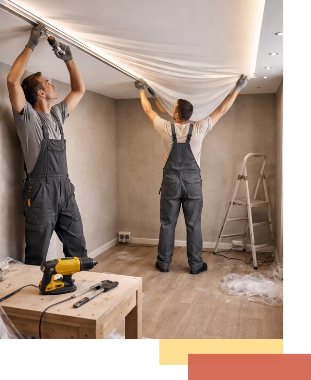 Монтаж натяжного потолка с подсветкой в Йошкар-Оле цена и сроки