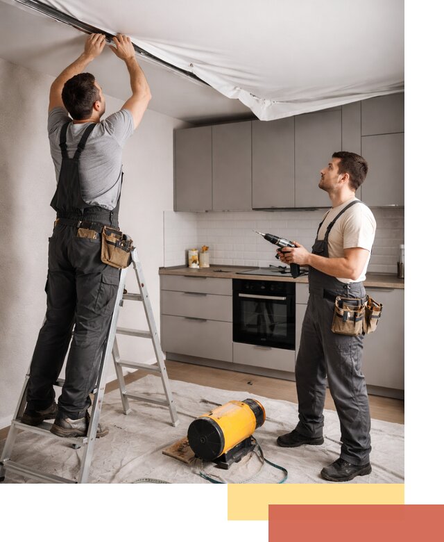 Монтаж натяжного потолка на кухне в Йошкар-Оле