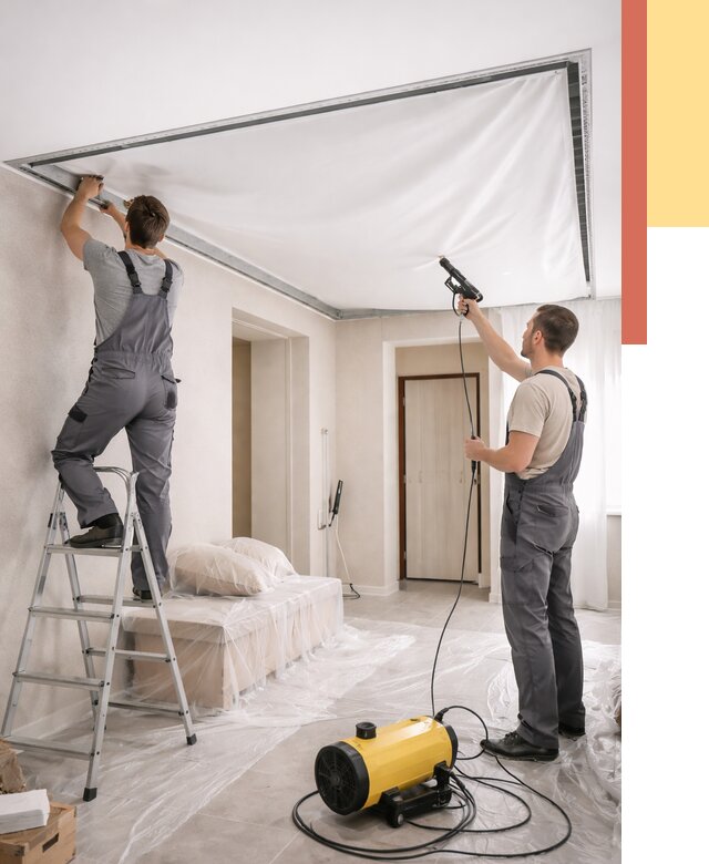 Монтаж натяжного потолка в прихожей в Йошкар-Оле от 2710 руб. под ключ | ОТДЕЛОЧНИК-Шкр