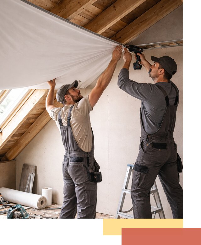 Монтаж натяжного потолка в мансарде в Йошкар-Оле