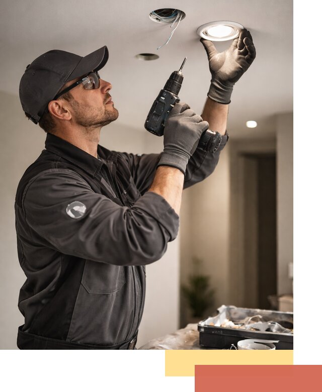 Установка точечных светильников в натяжной потолок в Йошкар-Оле