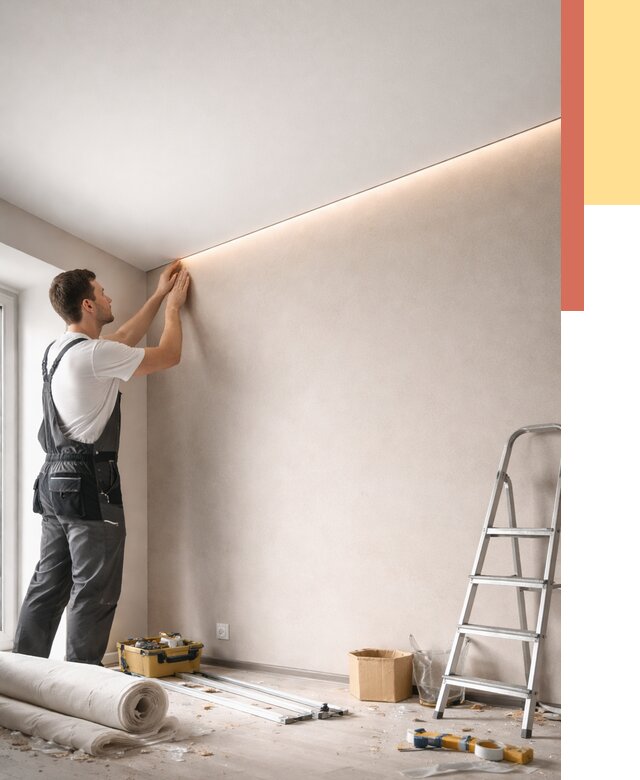 Теневые натяжные потолки в Йошкар-Оле от 8385 руб. под ключ | ОТДЕЛОЧНИК-Шкр