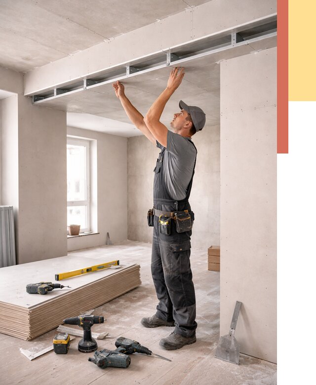 Потолок из гипсокартона с нишей в Йошкар-Оле от 1278 руб. под ключ | ОТДЕЛОЧНИК-Шкр