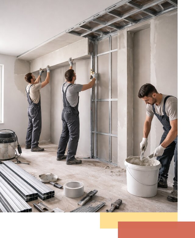 Монтаж потолка из гипсокартона с нишей в Йошкар-Оле