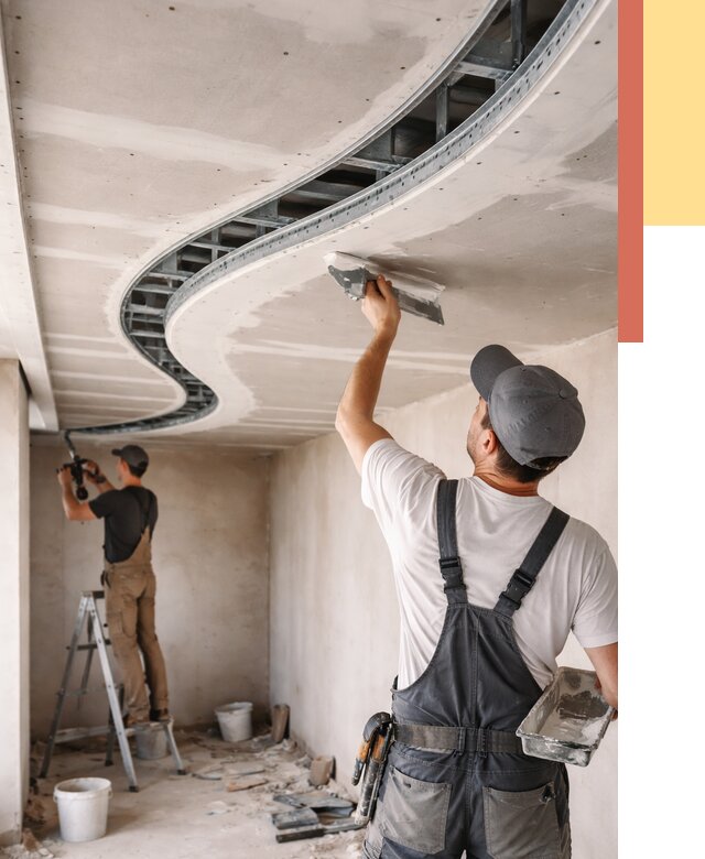 Криволинейный потолок из гипсокартона в Йошкар-Оле от 2147 руб./м2 | ОТДЕЛОЧНИК-Шкр