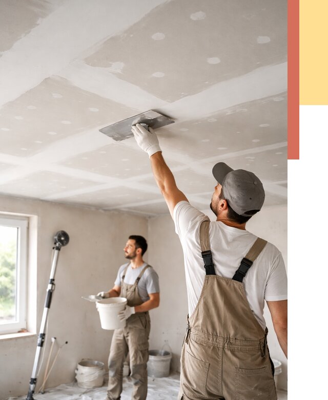 Шпаклевка потолка из гипсокартона в Йошкар-Оле от 3272 руб./м2 — услуги под ключ | ОТДЕЛОЧНИК-Шкр