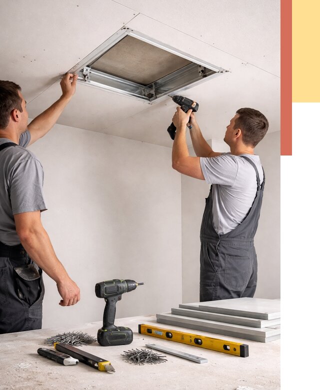 Установка люка в потолок ГКЛ в Йошкар-Оле от 2557 руб. под ключ | ОТДЕЛОЧНИК-Шкр