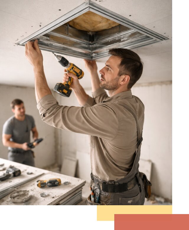 Монтаж люка в потолок из ГКЛ в Йошкар-Оле