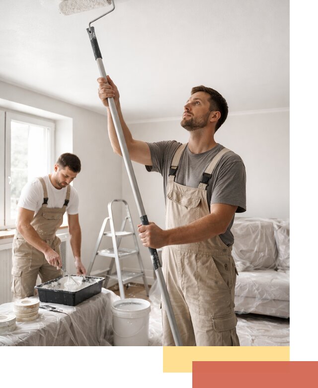 Покраска потолка водоэмульсионной краской в Йошкар-Оле