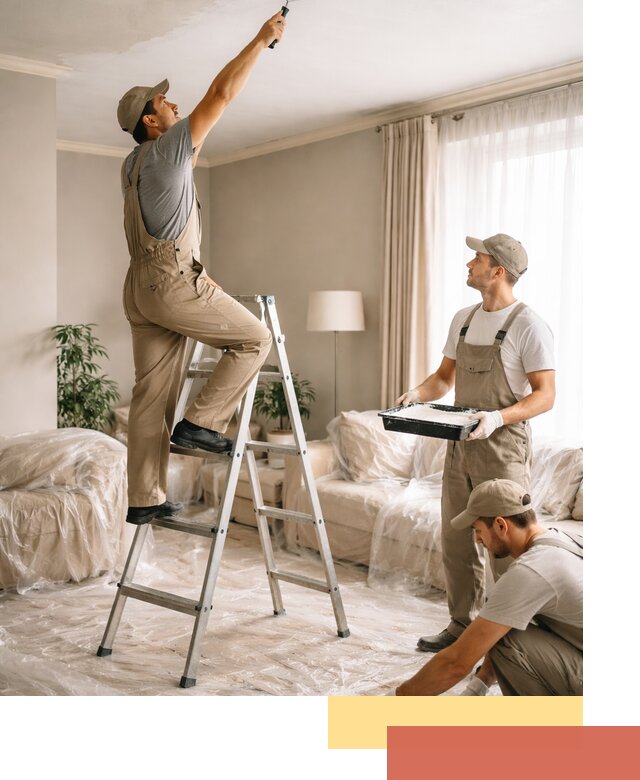 Покраска потолков акриловой краской в Йошкар-Оле качественно и быстро