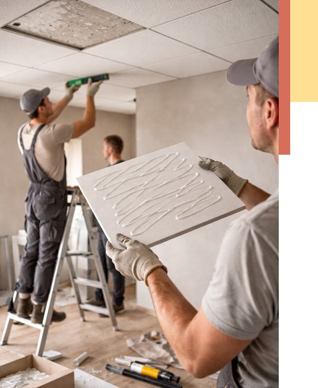 Монтаж потолочной плитки в Йошкар-Оле от 4602 руб. — быстро и недорого | ОТДЕЛОЧНИК-Шкр