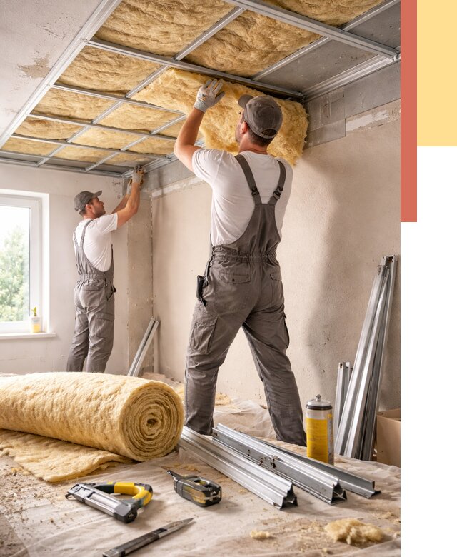 Утепление потолка в Йошкар-Оле от 7363 руб/м2 — недорого, быстро, под ключ | ОТДЕЛОЧНИК-Шкр