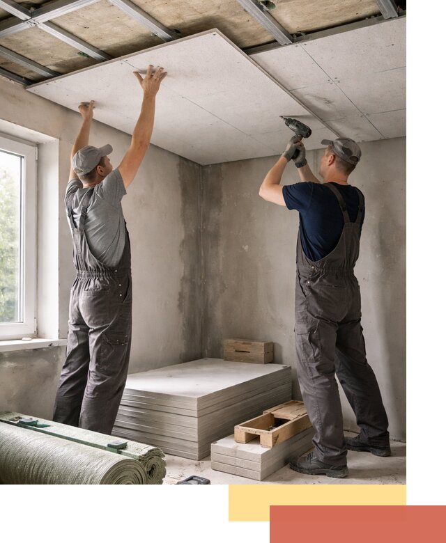 Шумоизоляция потолка панелями ЗИПС в Йошкар-Оле